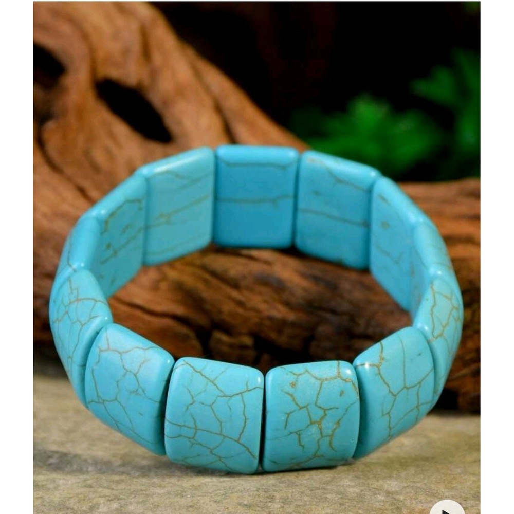 Turquoise Bracelet Women's Stretch Beaded Fashion‎ Jewelry Accessory